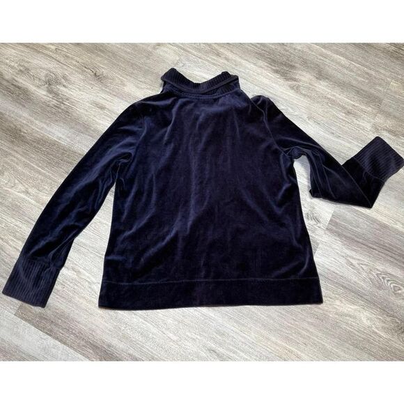 White Stag Womens‎ Sweater cardigan large blue button stretch. Beautiful velvet - Picture 6 of 8